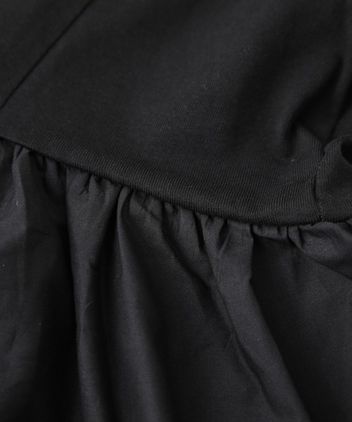 NANO universe（ナノユニバース）の「布帛コンビギャザーカットトップス（Tシャツ/カットソー・レディース・ホワイト/ブルーグレー/ブラック・FREE）」の10枚目の写真