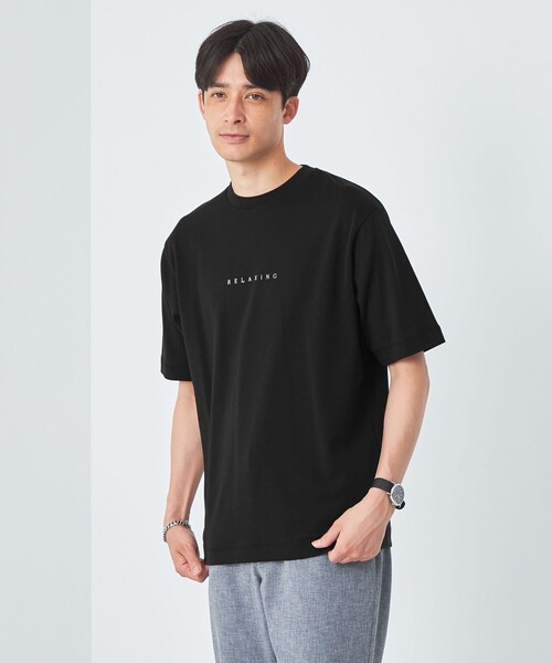green label relaxing(グリーンレーベルリラクシング)の「RELAXiNG ポンチ クルーネック Tシャツ(Tシャツ/カットソー・メンズ・ブラック/ライトブルー/ライトグレー/ホワイト・XL/M/L/S)」の3枚目の写真