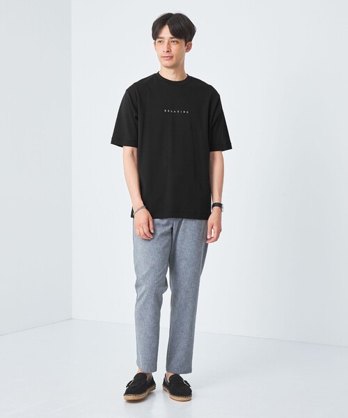 green label relaxing(グリーンレーベルリラクシング)の「RELAXiNG ポンチ クルーネック Tシャツ(Tシャツ/カットソー・メンズ・ブラック/ライトブルー/ライトグレー/ホワイト・XL/M/L/S)」の7枚目の写真