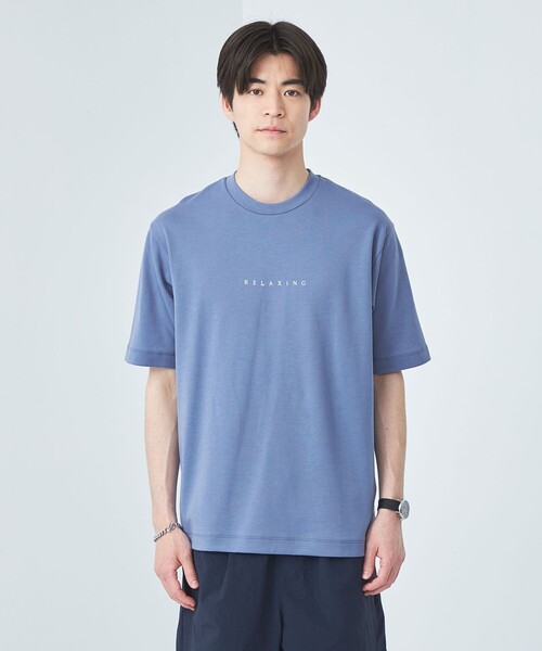 green label relaxing(グリーンレーベルリラクシング)の「RELAXiNG ポンチ クルーネック Tシャツ(Tシャツ/カットソー・メンズ・ブラック/ライトブルー/ライトグレー/ホワイト・XL/M/L/S)」の9枚目の写真