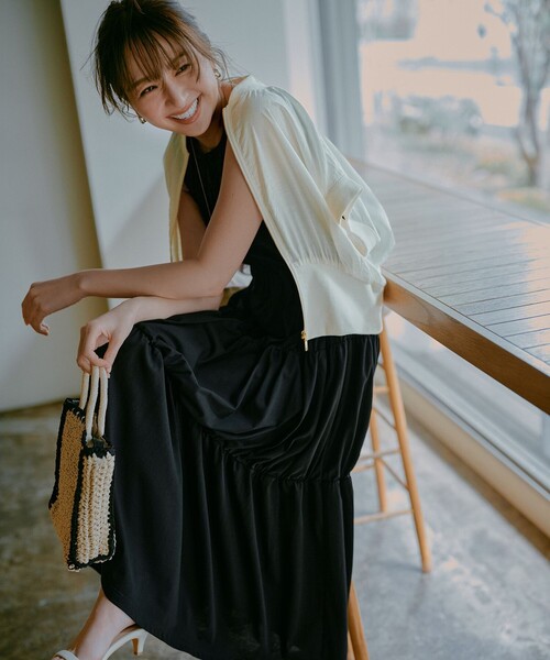 ANY SIS(エニィスィス)の「【WEB・一部店舗限定】ティアード ワンピース(ワンピース・レディース・オレンジ系/ブラック系・1/2/3)」の7枚目の写真