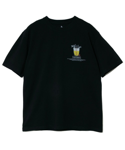 go slow caravan（ゴースローキャラバン）の「猫と麦酒TEE～無限麦酒～（Tシャツ/カットソー・メンズ・ブラック/ホワイト・X-LARGE/LARGE/MEDIUM/SMALL）」の5枚目の写真