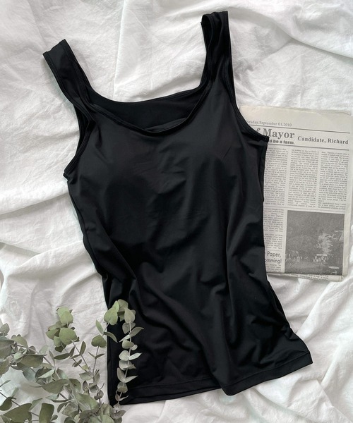 fran de lingerie(フランデランジェリー)の「色・形・素材が 選べるカップ付き キャミソール&タンクトップ 「インナー キャミソール」 キャミソール(キャミソール・レディース・ブラウン系その他5/ブラウン系その他6/ブルー系その他2/ブルー系その他6/グレー系2/グレー系3/グレー系その他/ブラック系その他2/ピンク系その他/ブルー系その他7/グリーン系その他4/パープル系その他3/ホワイト系その他2/ブラック系その他/グレー/ブラック系その他3/グリーン系その他5/パープル系その他2/パープル系その他4/ホワイト系その他3/グレー系1/ホワイト/ホワイト系その他/ブラック系その他4/ブルー系その他/グリーン系その他2/グリーン系その他3/パープル系その他5/ピンク系その他3/グレー系その他2/ピンク系その他4/ピンク系その他2・L/M)」の9枚目の写真