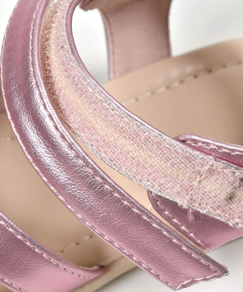 SLAP SLIP（スラップスリップ）の「キラキラハートクロスサンダル(14~18cm)（サンダル・キッズ・グレー/ピンク・18.0cm/14.0cm/15.0cm/16.0cm/17.0cm）」の10枚目の写真