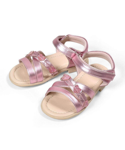 SLAP SLIP（スラップスリップ）の「キラキラハートクロスサンダル(14~18cm)（サンダル・キッズ・グレー/ピンク・18.0cm/14.0cm/15.0cm/16.0cm/17.0cm）」の18枚目の写真