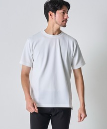 ジャガードストレッチクルーネックTシャツ