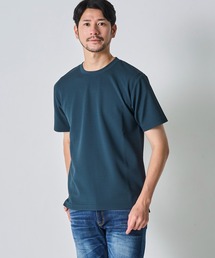 ジャガードストレッチクルーネックTシャツ