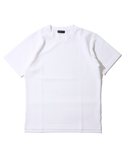 TETE HOMME（テットオム）の「ジャガードストレッチクルーネックTシャツ（Tシャツ/カットソー・メンズ・ブラック/グリーン/ホワイト/チャコールグレー・MEDIUM/LARGE/X-LARGE）」の10枚目の写真