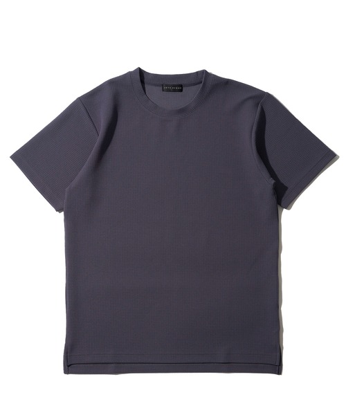 TETE HOMME（テットオム）の「ジャガードストレッチクルーネックTシャツ（Tシャツ/カットソー・メンズ・ブラック/グリーン/ホワイト/チャコールグレー・MEDIUM/LARGE/X-LARGE）」の12枚目の写真