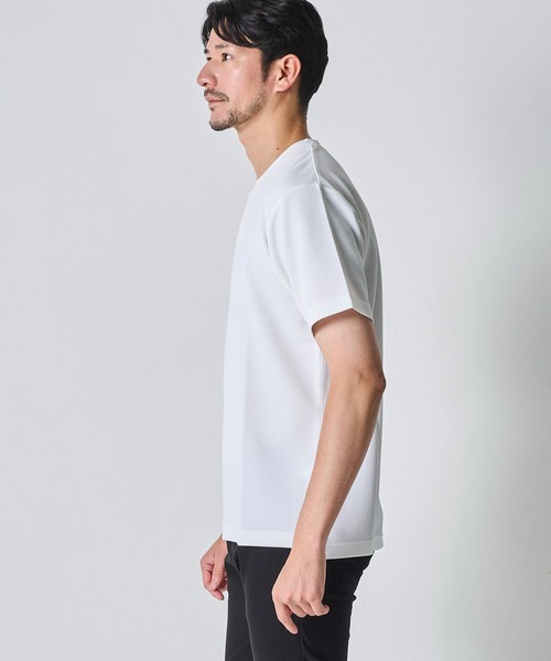 TETE HOMME（テットオム）の「ジャガードストレッチクルーネックTシャツ（Tシャツ/カットソー・メンズ・ブラック/グリーン/ホワイト/チャコールグレー・MEDIUM/LARGE/X-LARGE）」の18枚目の写真