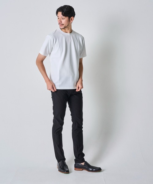 TETE HOMME（テットオム）の「ジャガードストレッチクルーネックTシャツ（Tシャツ/カットソー・メンズ・ブラック/グリーン/ホワイト/チャコールグレー・MEDIUM/LARGE/X-LARGE）」の20枚目の写真
