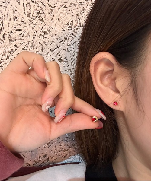 Burner（バーナー）の「【OKUOKU　0909】シンプル ピアス 誕生石 両耳用 oku-pierce-679836607459-4（ピアス（両耳用）・レディース・B/G/I/P/R/Y/その他4/その他7/その他9/K/L/M/N/その他6/A/J/O/Q/X/Z/その他8/その他10/C/D/E/F/S/V/W/その他1/その他2/その他3/その他5/H/T・FREE）」の13枚目の写真