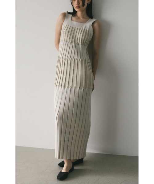 STYLEMIXER（スタイルミキサー）の「パターンリブニットワンピース