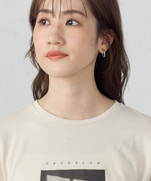 COMME CA ISM（コムサイズム）の「フォトプリント半袖Ｔシャツ（Tシャツ/カットソー・レディース・チャコール/ライトグレー/ピンク/アイボリー・SMALL/MEDIUM/LARGE）」の17枚目の写真