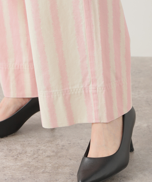 SLOBE citron.（スローブシトロン）の「SLOBE citron.ストライプコンビパンツ（カーゴパンツ・レディース・ピンク・38/36）」の15枚目の写真