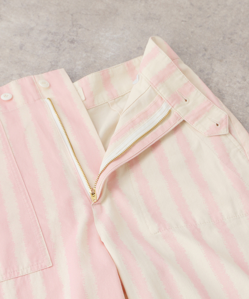 SLOBE citron.（スローブシトロン）の「SLOBE citron.ストライプコンビパンツ（カーゴパンツ・レディース・ピンク・38/36）」の14枚目の写真