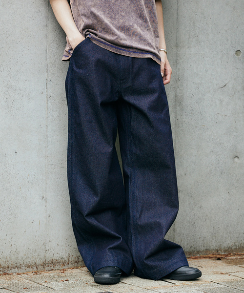 JOURNAL STANDARD（ジャーナルスタンダード）の「12OZ デニム キャノンペインターパンツ（デニムパンツ・メンズ・ネイビー/ブラック/コバルトブルー・MEDIUM/LARGE/SMALL）」の3枚目の写真