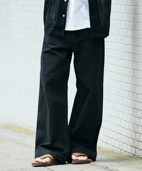 JOURNAL STANDARD（ジャーナルスタンダード）の「12OZ デニム キャノンペインターパンツ（デニムパンツ・メンズ・ネイビー/ブラック/コバルトブルー・MEDIUM/LARGE/SMALL）」の2枚目の写真