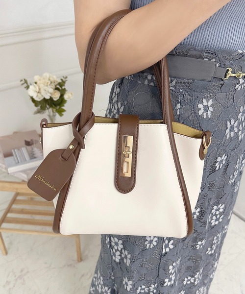 セール】ポーチ付きバイカラー2WAYバッグ【ZOZOTOWN限定アイテム