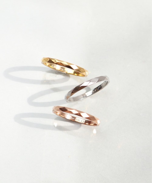 ieLS(イエルズ)の「金属アレルギー対応「ieLS」ステンレス カッティングリング(リング・レディース・シルバー/ゴールド/ピンクゴールド・9/14/12/11.5)」の2枚目の写真