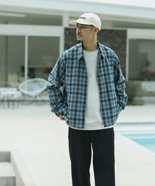 B:MING by BEAMS(ビーミングバイビームス)の「チェック ジップアップ ブルゾン(ブルゾン・メンズ・ブルー/ブラウン・SMALL/MEDIUM/LARGE/X-LARGE)」の10枚目の写真