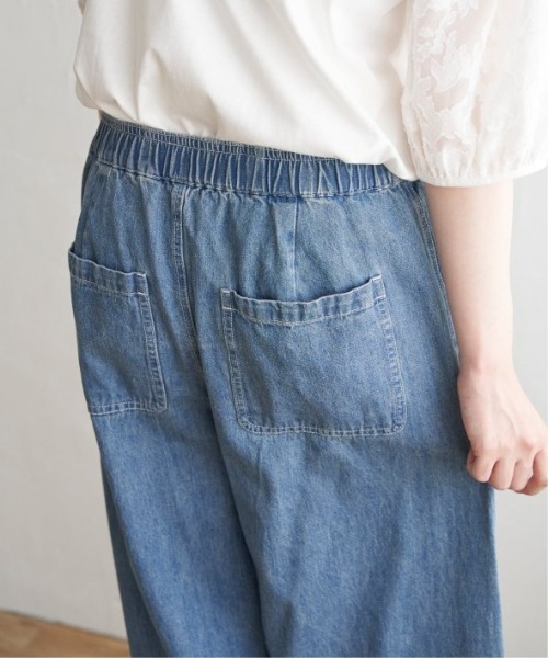 LBC（エルビーシー）の「デニムカーブパンツ（デニムパンツ・レディース・ライトブルー/ダークネイビー・M/L）」の7枚目の写真