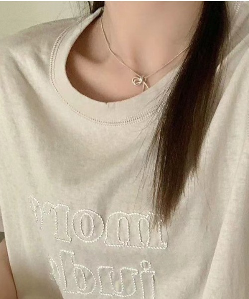 sakishimatokyo(サキシマトーキョー)の「ステッチ刺繍ロゴTシャツ/カットソー/半袖(Tシャツ/カットソー・レディース・ベージュ/オフホワイト/グレー・FREE)」の10枚目の写真