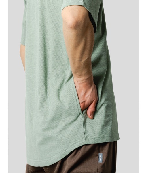 narifuri（ナリフリ）の「アクティブメッシュバックポケットTシャツ（Tシャツ/カットソー・メンズ・ブラック/セージグリーン/チャコール・SMALL/MEDIUM/LARGE/X-LARGE）」の7枚目の写真