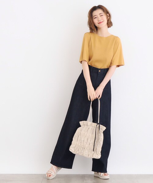 grove（グローブ）の「◆【A4】ギャザーロープリボン付きトート（トートバッグ・レディース・ライトベージュ/ブラック/ライトグレー・00）」の15枚目の写真