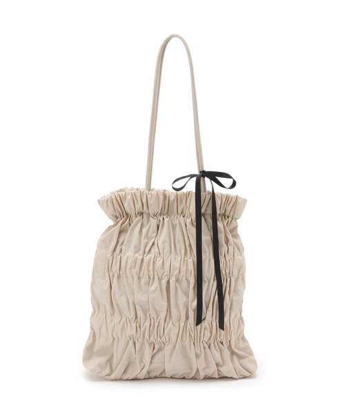 grove（グローブ）の「◆【A4】ギャザーロープリボン付きトート（トートバッグ・レディース・ライトベージュ/ブラック/ライトグレー・00）」の20枚目の写真