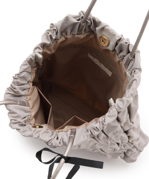 grove（グローブ）の「◆【A4】ギャザーロープリボン付きトート（トートバッグ・レディース・ライトベージュ/ブラック/ライトグレー・00）」の10枚目の写真