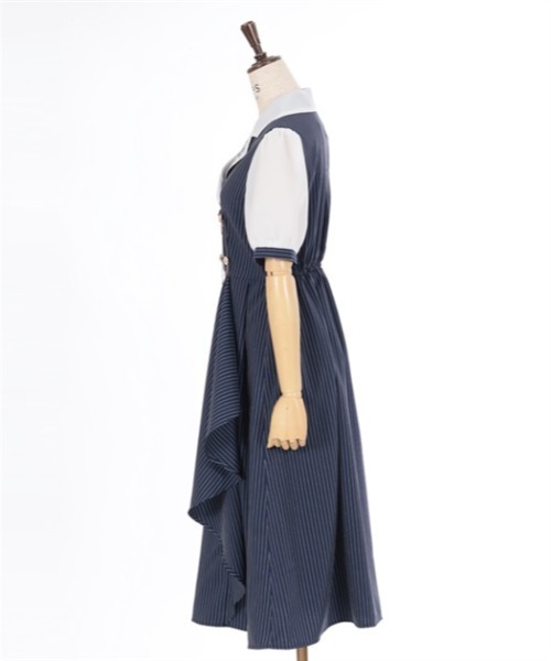 axes femme(アクシーズファム)の「夜空刺繍襟ドッキングワンピース(ワンピース・レディース・チャコールグレー/ミント/ネイビー・FREE)」の14枚目の写真