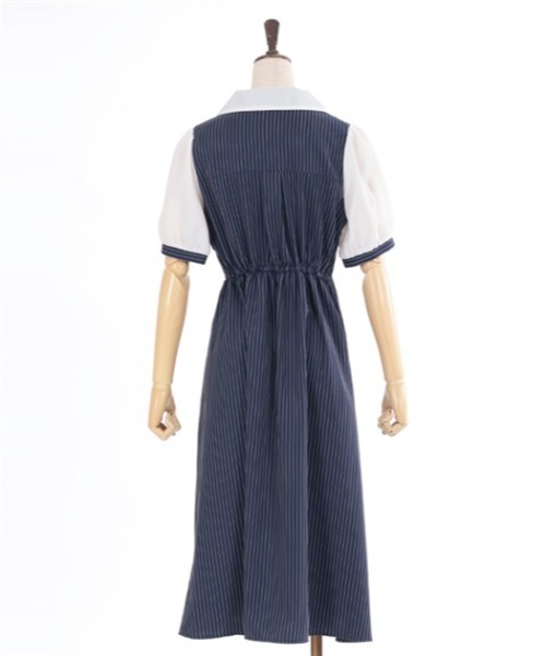 axes femme(アクシーズファム)の「夜空刺繍襟ドッキングワンピース(ワンピース・レディース・チャコールグレー/ミント/ネイビー・FREE)」の15枚目の写真