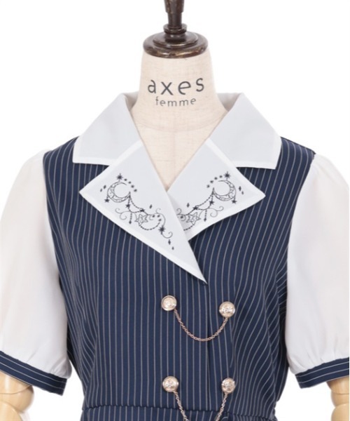 axes femme（アクシーズファム）の「夜空刺繍襟ドッキング