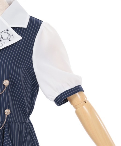 axes femme(アクシーズファム)の「夜空刺繍襟ドッキングワンピース(ワンピース・レディース・チャコールグレー/ミント/ネイビー・FREE)」の21枚目の写真