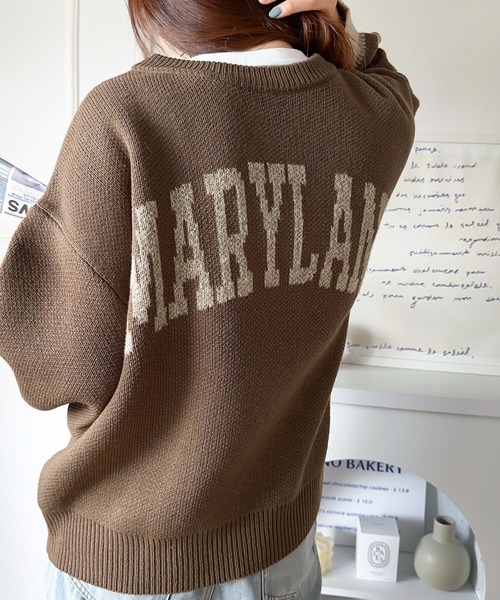 Java（ジャバ）の「《JaVa ジャバコラボ》大人カジュアルの定番。2wayMIXヤーンバイカラーロゴ オーバーサイズ ニットプルオーバー（ニット/セーター・レディース・ブラウン/ベージュ/ネイビー/グレー・X-LARGE/SMALL/MEDIUM/LARGE）」の18枚目の写真