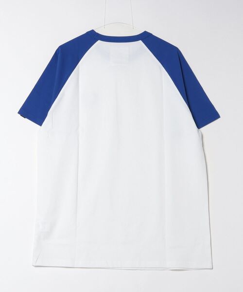 HIPANDA（ハイパンダ）の「(HIPANDA ハイパンダ) 男女兼用 3D パンダ ロゴ プリント ラグランスリーブ 半袖 Tシャツ（Tシャツ/カットソー・メンズ・ホワイト×ブルー/ホワイト×ブラック・SMALL/MEDIUM/LARGE/X-LARGE/XX-LARGE）」の3枚目の写真
