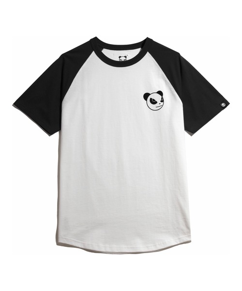 (HIPANDA ハイパンダ) 男女兼用 3D パンダ ロゴ プリント ラグランスリーブ 半袖 Tシャツ（Tシャツ/カットソー）｜HIPANDA（ハイパンダ）