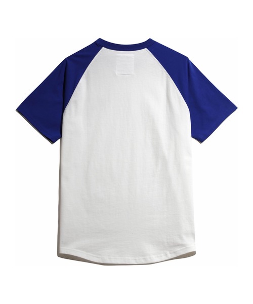 HIPANDA（ハイパンダ）の「(HIPANDA ハイパンダ) 男女兼用 3D パンダ ロゴ プリント ラグランスリーブ 半袖 Tシャツ（Tシャツ/カットソー・メンズ・ホワイト×ブルー/ホワイト×ブラック・SMALL/MEDIUM/LARGE/X-LARGE/XX-LARGE）」の5枚目の写真