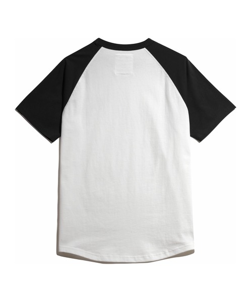 HIPANDA（ハイパンダ）の「(HIPANDA ハイパンダ) 男女兼用 3D パンダ ロゴ プリント ラグランスリーブ 半袖 Tシャツ（Tシャツ/カットソー・メンズ・ホワイト×ブルー/ホワイト×ブラック・SMALL/MEDIUM/LARGE/X-LARGE/XX-LARGE）」の4枚目の写真