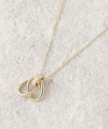 ダブルオーバルビジューネックレス