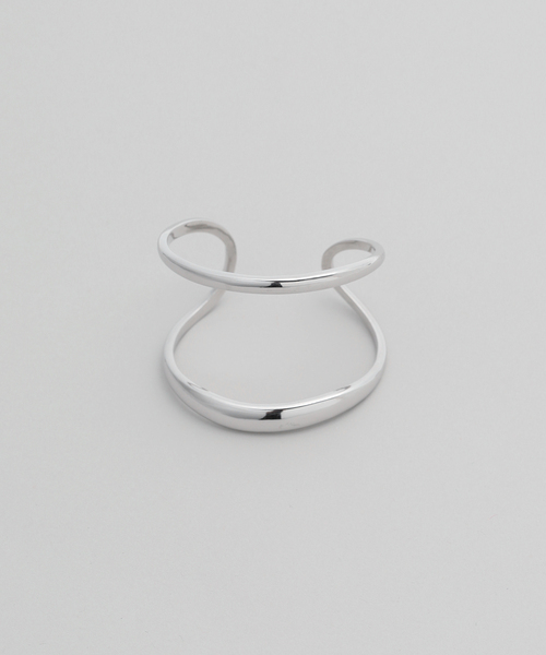 JAMIRAY/ジャミレイ LINE SCULPT BANGLE(シルバー)（ブレスレット