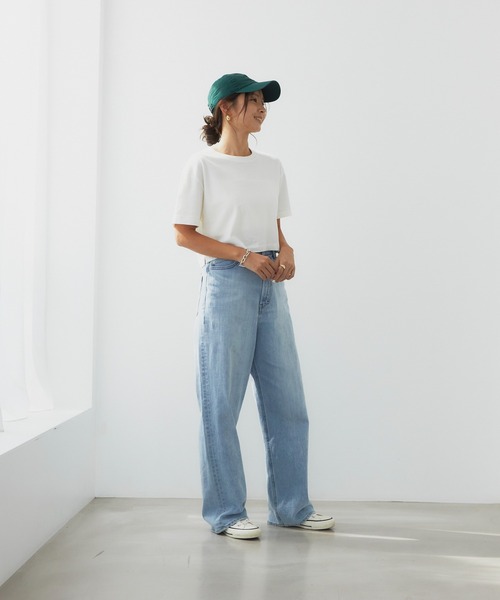 YANUK（ヤヌーク）の「ルーズストレート"JOAN"（デニムパンツ・レディース・サックスブルー・21inch/22inch/23inch/24inch/25inch/26inch/27inch）」の11枚目の写真