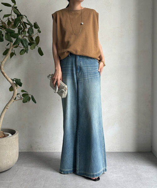 DouDou(ドゥドゥ)の「スウェットタンクオーバープルオーバー(スウェット・レディース・グレー/オフホワイト/ブラック/キャメル・FREE)」の21枚目の写真