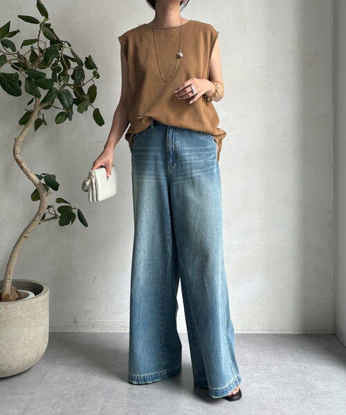 DouDou(ドゥドゥ)の「スウェットタンクオーバープルオーバー(スウェット・レディース・グレー/オフホワイト/ブラック/キャメル・FREE)」の19枚目の写真