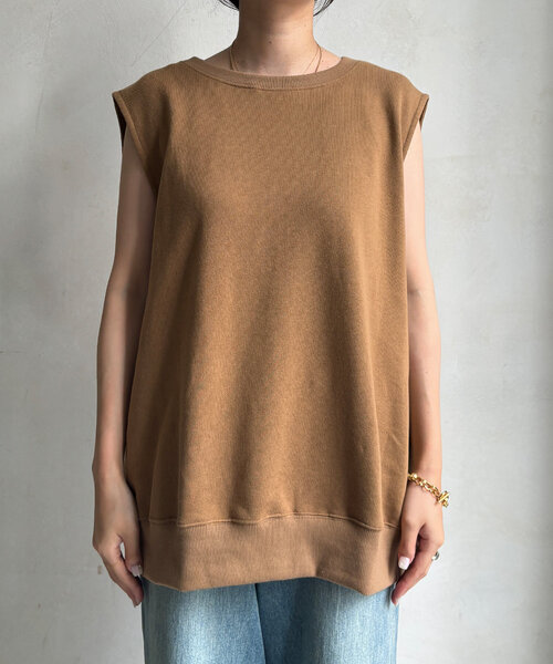 DouDou(ドゥドゥ)の「スウェットタンクオーバープルオーバー(スウェット・レディース・グレー/オフホワイト/ブラック/キャメル・FREE)」の12枚目の写真