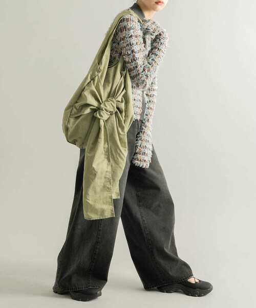 KBF(ケイビーエフ)の「アレンジリボンナイロンBAG(ショルダーバッグ・レディース・バーガンディー/カーキ/ブラック・ONE)」の1枚目の写真