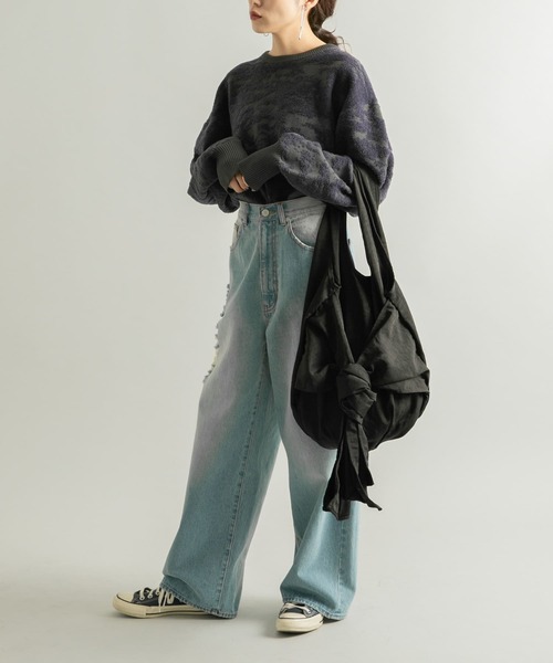 KBF(ケイビーエフ)の「アレンジリボンナイロンBAG(ショルダーバッグ・レディース・バーガンディー/カーキ/ブラック・ONE)」の10枚目の写真