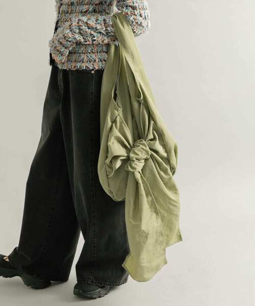 KBF(ケイビーエフ)の「アレンジリボンナイロンBAG(ショルダーバッグ・レディース・バーガンディー/カーキ/ブラック・ONE)」の12枚目の写真