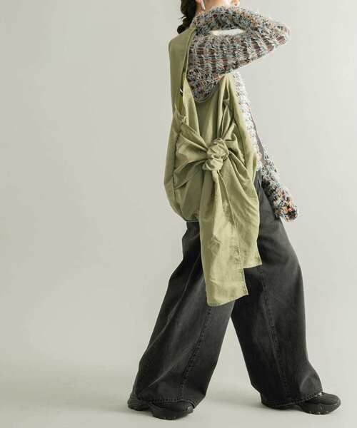 KBF(ケイビーエフ)の「アレンジリボンナイロンBAG(ショルダーバッグ・レディース・バーガンディー/カーキ/ブラック・ONE)」の14枚目の写真